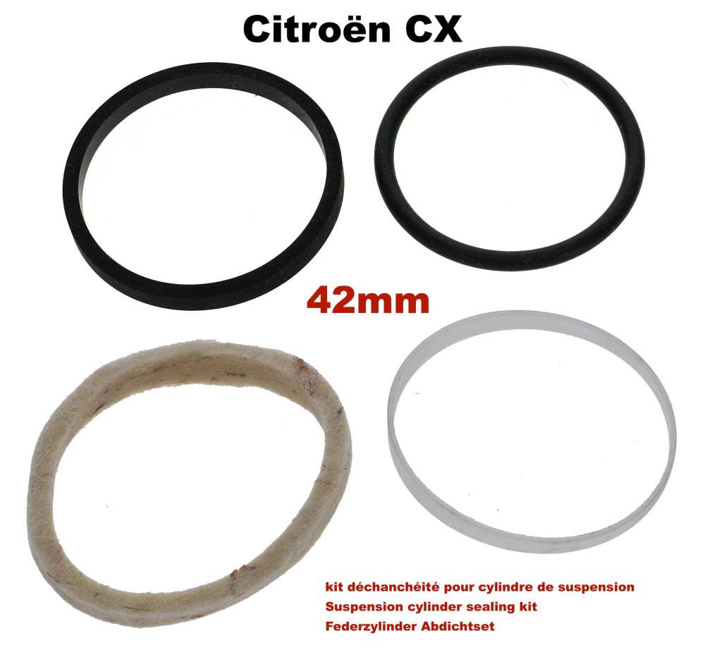 Sonstige-Citroen - Suspension cylinder sealing kit for 42 mm diameter. Suitable for Citroen CX.