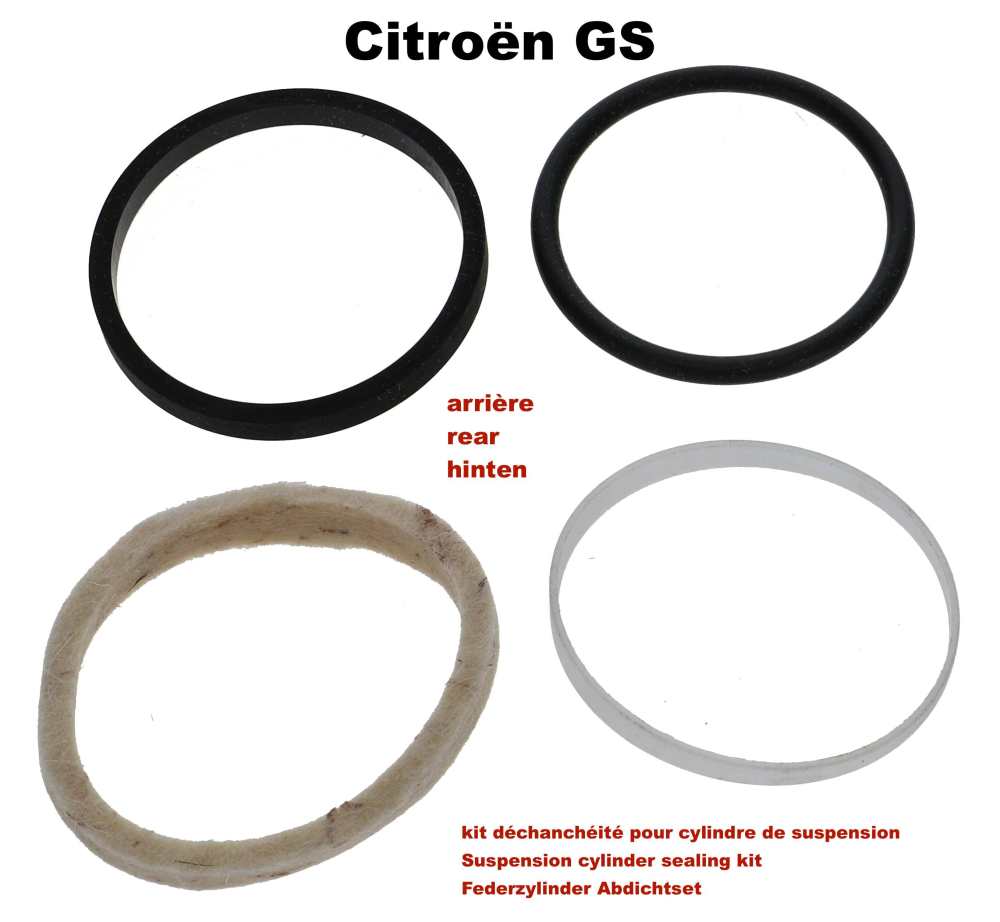 Sonstige-Citroen - Suspension cylinder sealing kit rear. Suitable for Citroen GS + BX.