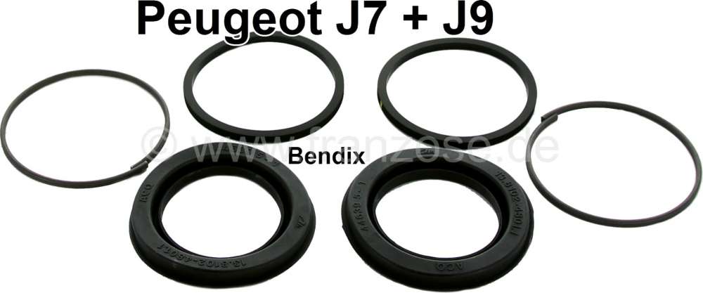 Citroen-2CV - J7/J9, repair set for Bendix brake caliper. Suitable at the front axle for Peugeot J7 + J9