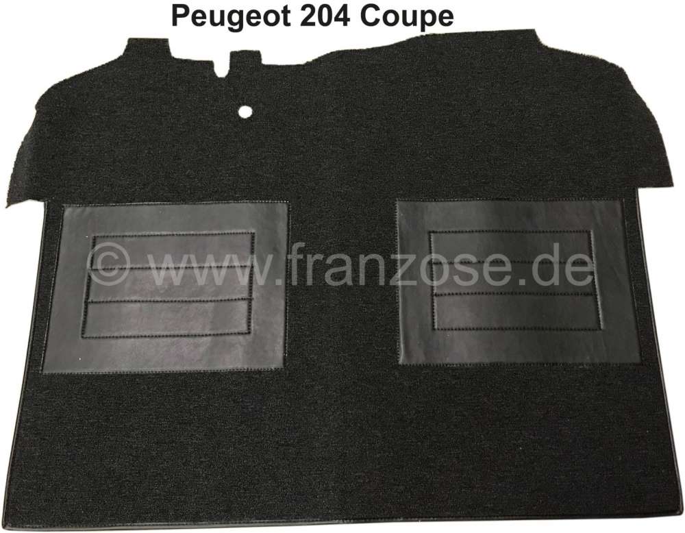 Peugeot - P 204, carpet set. Material: Loop-pile dark grey. Suitable for Peugeot 204 Coupe.