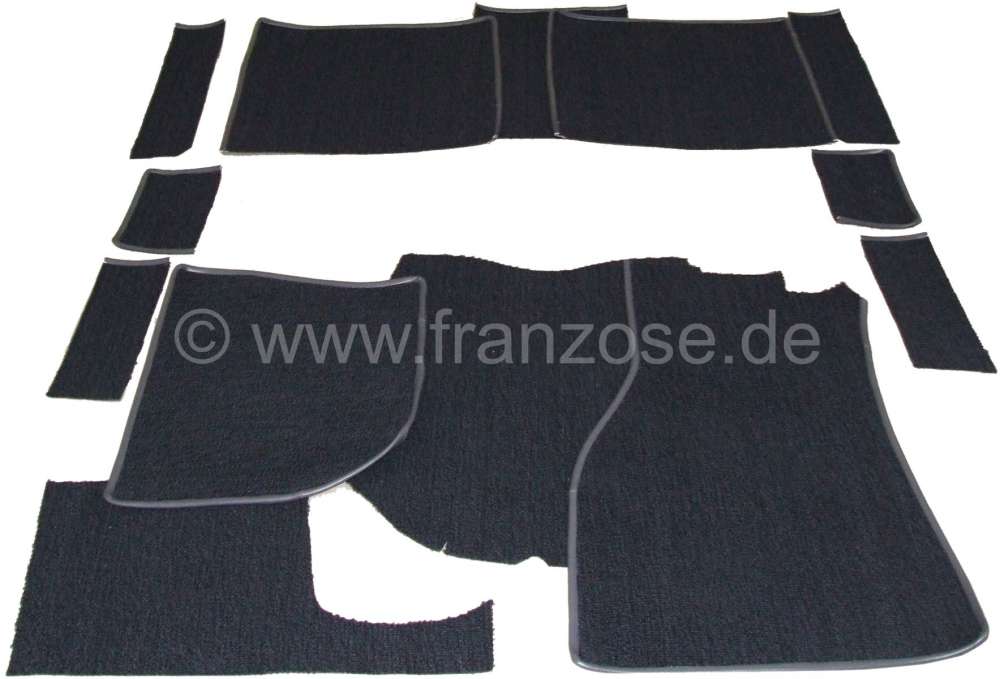 Peugeot - P 403, carpet set from loop pile. Suitable for Peugeot 403 sedan. Color: dark grey