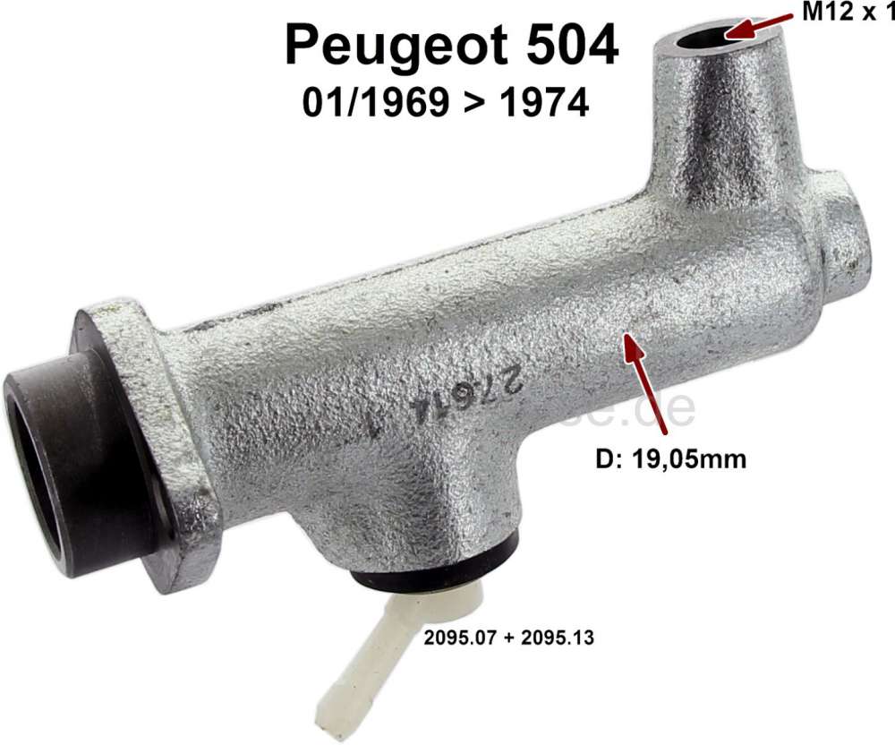 Peugeot - P 504, clutch master cylinder. Suitable for Peugeot 504, of year of construction 01/1969 t