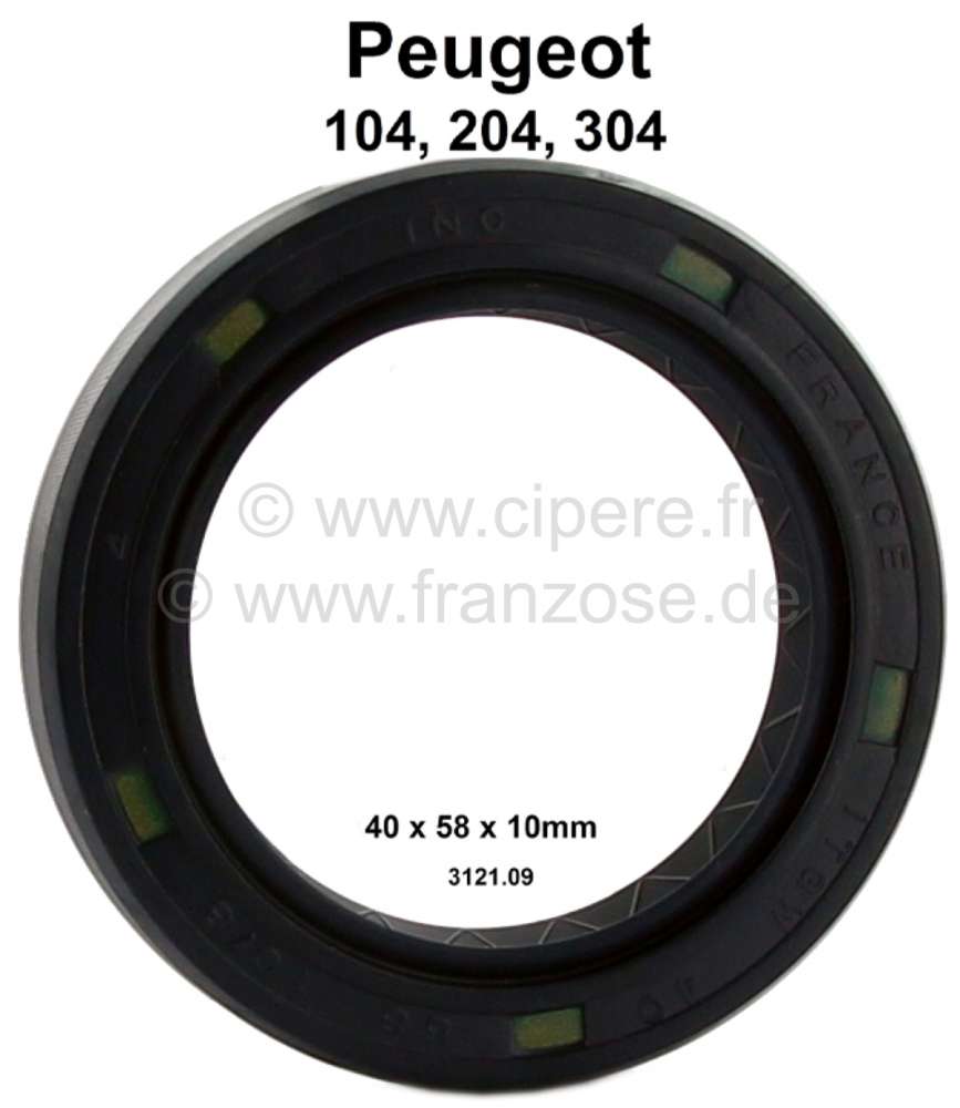 Peugeot - P 104/204/304, shaft seal differential on the left. Suitable for Peugeot 104, 204, 304, 30