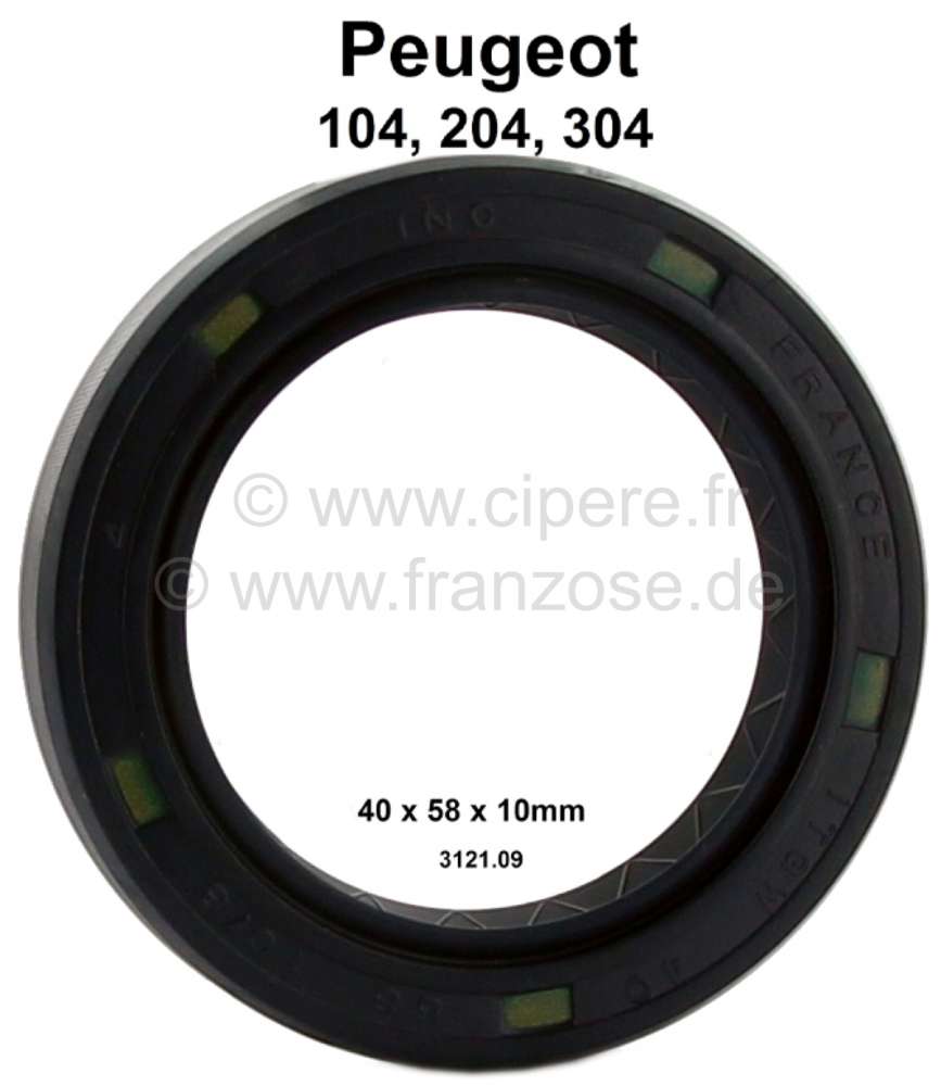 Renault - P 104/204/304, shaft seal differential on the left. Suitable for Peugeot 104, 204, 304, 30