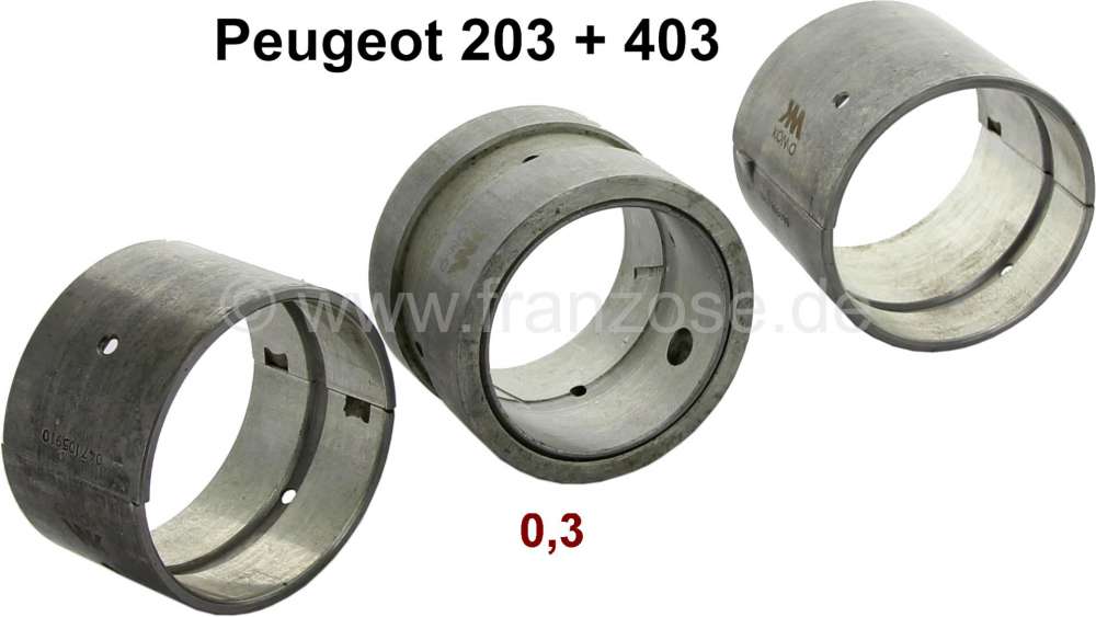 Peugeot - P 203/403, crankshaft bearing, 0.30 oversize. Suitable for Peugeot 203 + 403. Diameter: 44