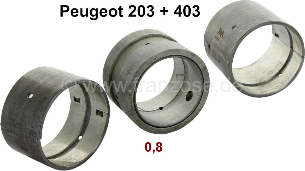 Peugeot - P 203/403, crankshaft bearing. Suitable for Peugeot 203 + 403. 3 oversize (080). Diameter 