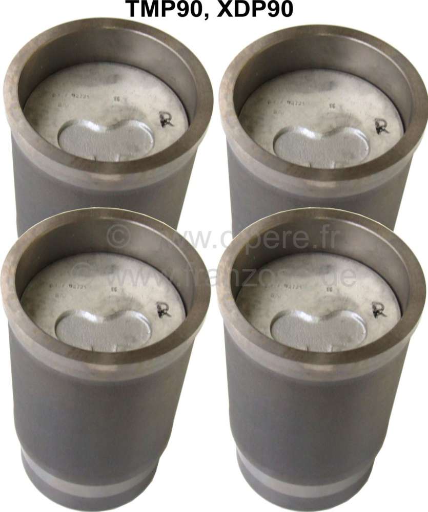 Renault - P 504D, piston + liner (4 fittings), suitable for Peugeot  504 Diesel. For engine: TMP90, 