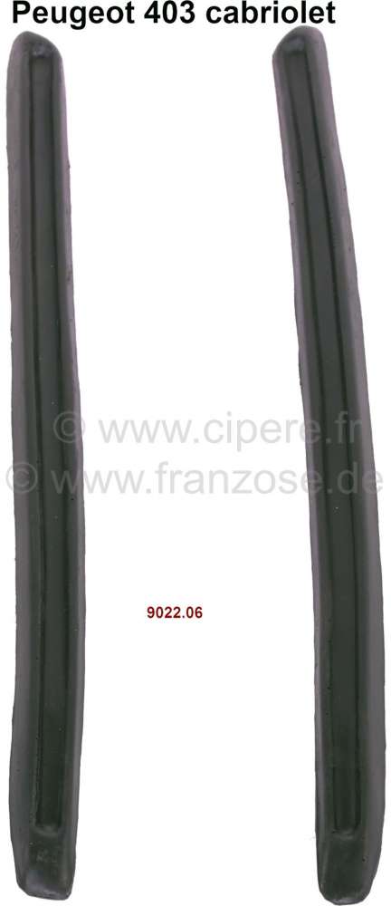 Peugeot - P 403, seal (2 item) outside at the triangle window, seal to the windshield frame. Suitabl