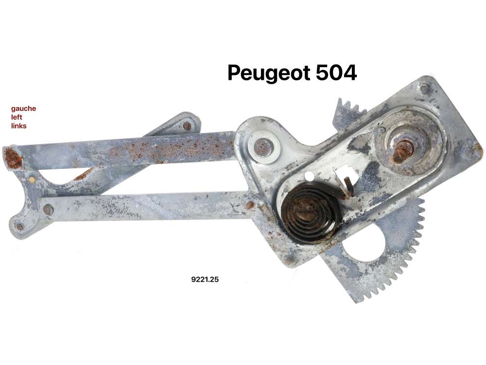 Peugeot - P 504/604, window lifter door on the left. For Peugeot 504 sedan (the window lifter fits f