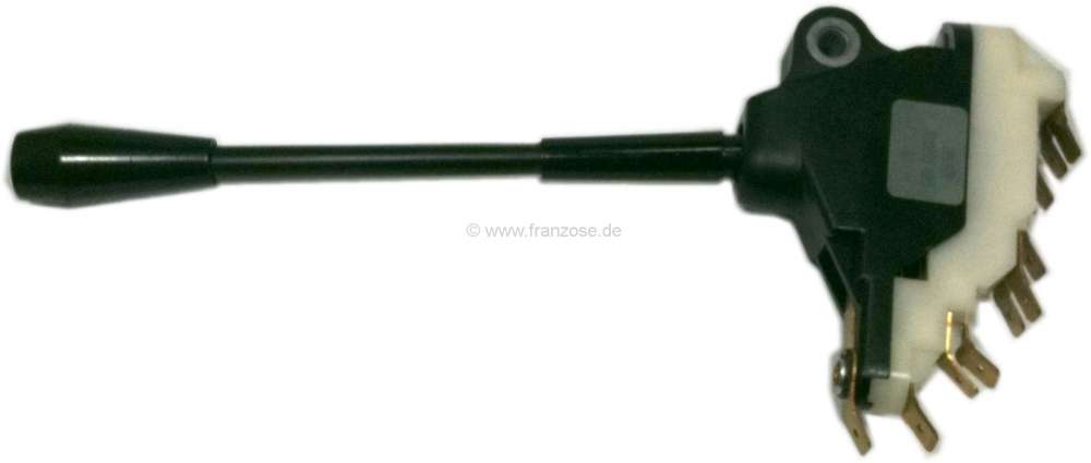 Peugeot - Light switch (with horn), 10 connections. Suitable for Peugeot 104, 204 + 304. Or. No. 624