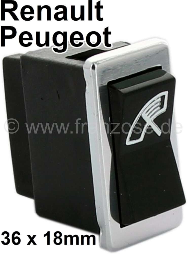 Peugeot - Rocker switch wiper system (2 level). Suitable for Renault R4 L, of year of construction 1