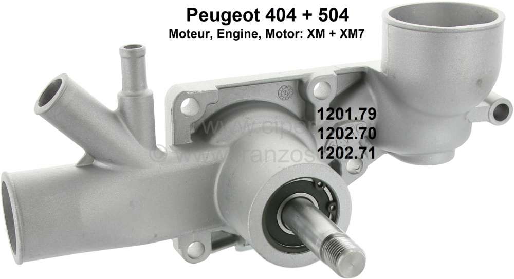 Peugeot - P 404/504, water pump, disengageable fan. Suitable for Peugeot 404 + Peugeot 504. For 1,6,
