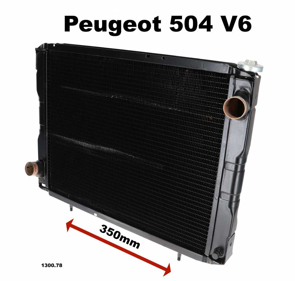 Renault - P 504 V6, radiator (new part). Suitable for Peugeot 504 V6 convertible + coupé. Attention