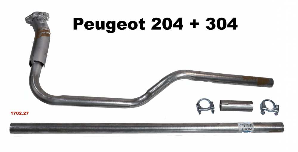 Peugeot - P 204/304, exhaust pipe in front (solo connection at the manifold, not double!). Suitable 