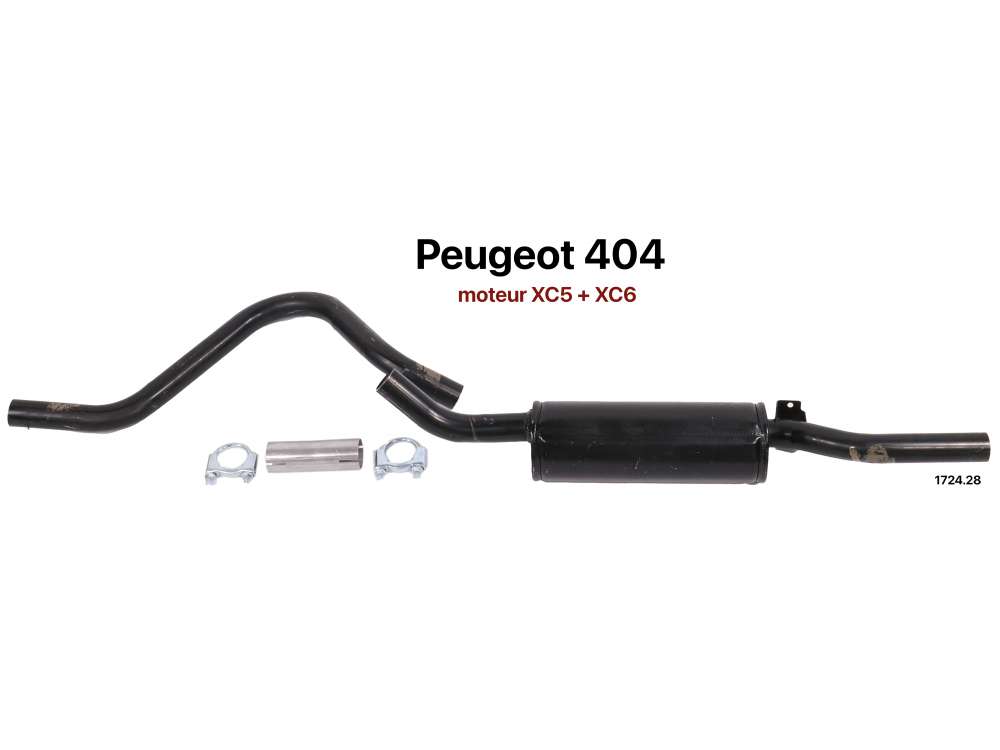 Peugeot - P 404 C3, silencer rear. Suitable for Peugeot 404 carburetor + injection engines. From yea