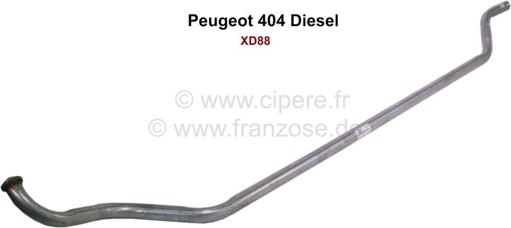 Peugeot - P 404 D, exhaust pipe in front, before the silencer. Suitable for Peugeot 404 sedan U8-U10