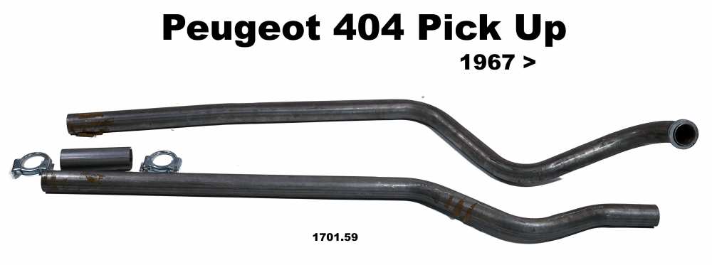 Peugeot - P 404D, exhaust pipe at the front, in front of the silencer. Suitable for Peugeot 404 Dies