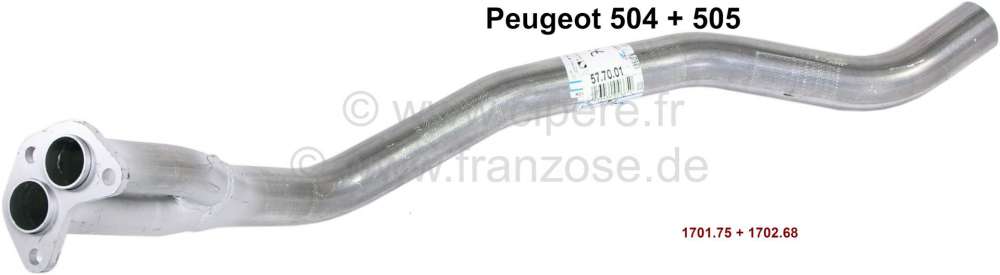 Renault - P 504, elbow pipe in front (2 in 1). Suitable for Peugeot 504 sedan, of year of constructi