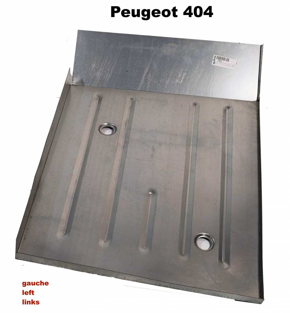 Peugeot - P 404, front left floor panel, Peugeot 404. Simple reproduction. Suitable for saloon, esta