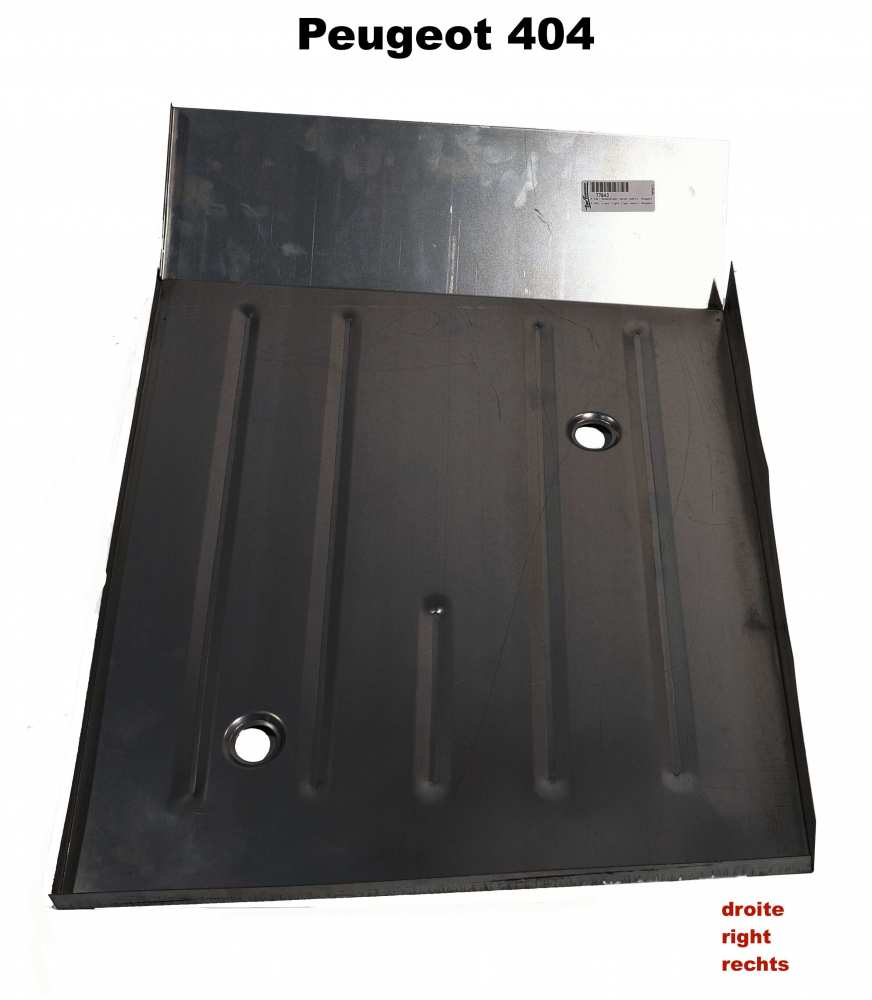 Peugeot - P 404, front right floor panel, Peugeot 404. Simple reproduction. Suitable for saloon, est