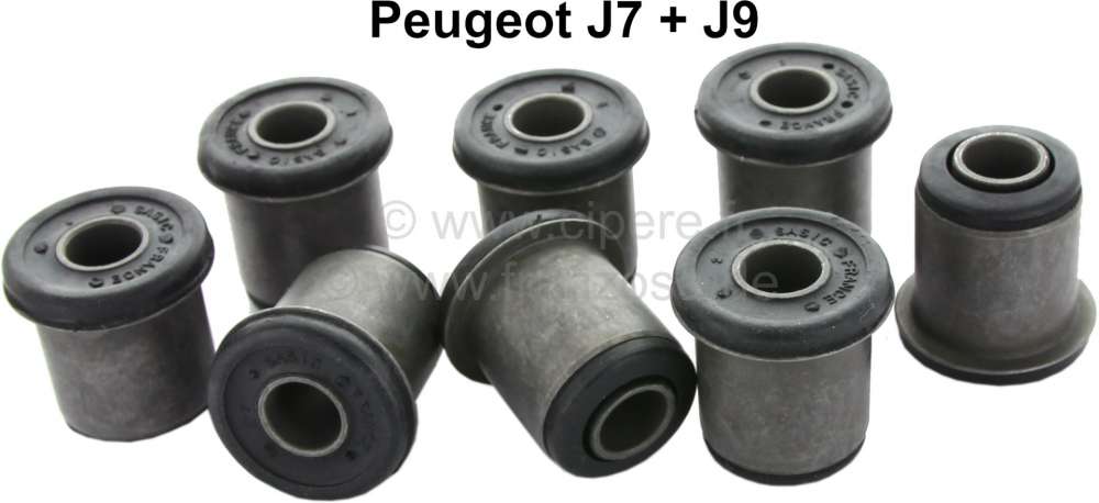 Citroen-2CV - J7, front axle wishbone fixture (bonded-rubber bushing). 8 item. Suitable for Peugeot J7 +