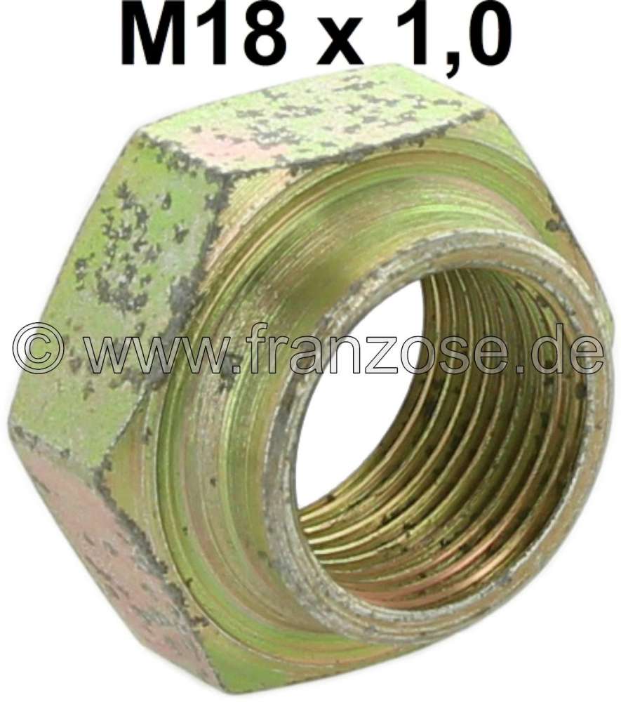 Alle - axle nut, front, Peugeot 504, 505, 604, thread: M18x1, wrench size: 30mm, Or.no. 693550