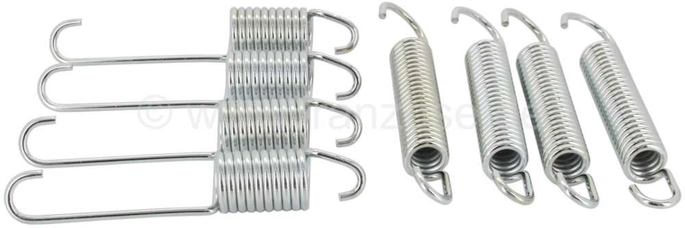 Peugeot - P 404, brake shoes mounting set. Suitable for Peugeot 404 with Hydrovac brake (Thermostabl