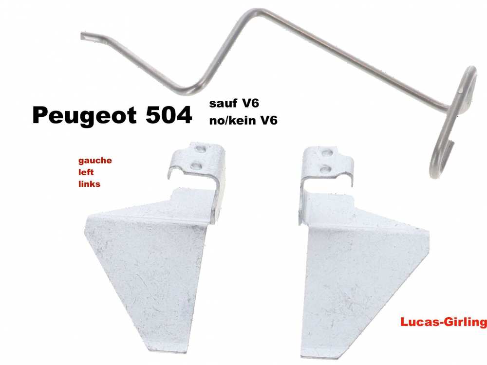 Renault - P 504, spring set left in brake calliper (3 pieces), for brake pad - brake piston. For bra