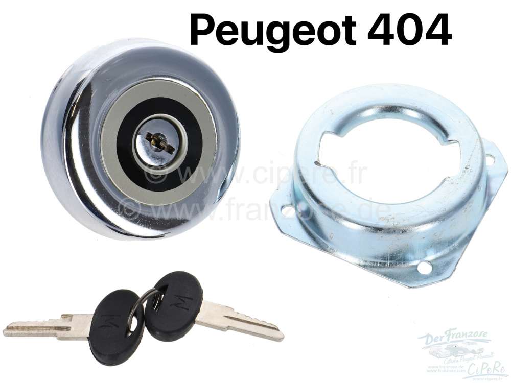 Peugeot - Filler cap, chromed, lockable, for Peugeot 404