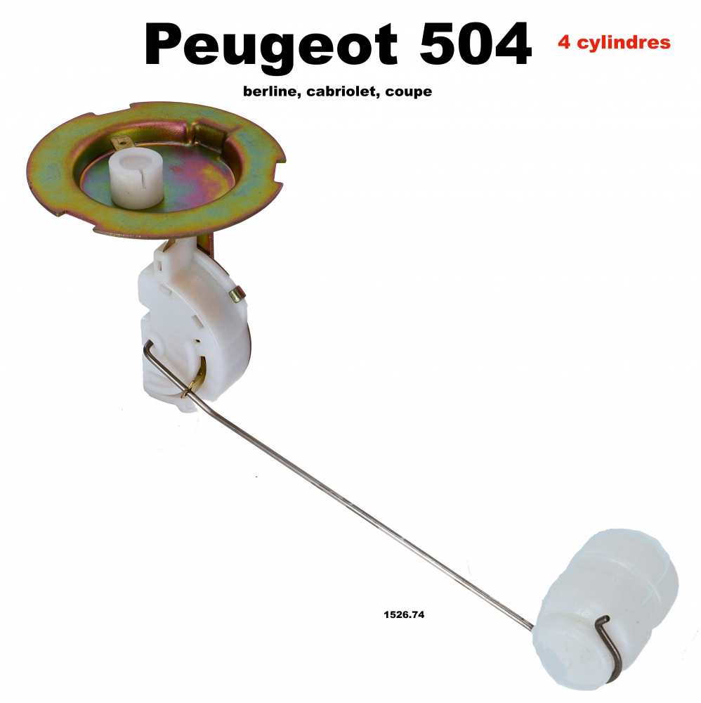 Renault - P 504, fuel sender. Suitable for Peugeot 504 (4 cylinders), for saloon, convertible + coup