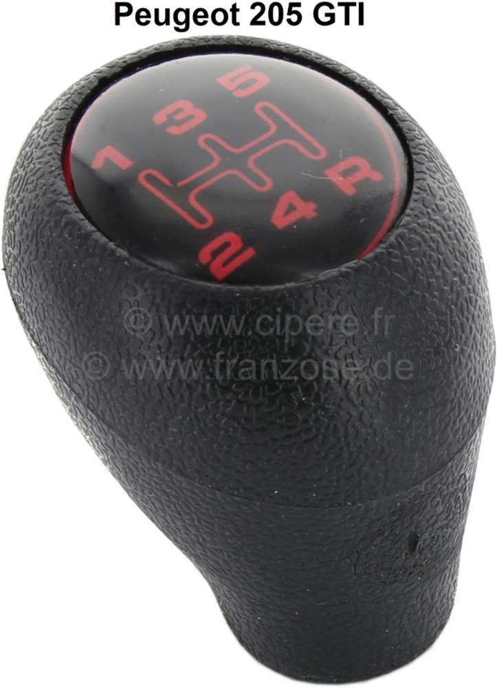 Peugeot - P 205, gear shift knob, suitable for Peugeot 205 GTI. The reverse gear is in the rear on t