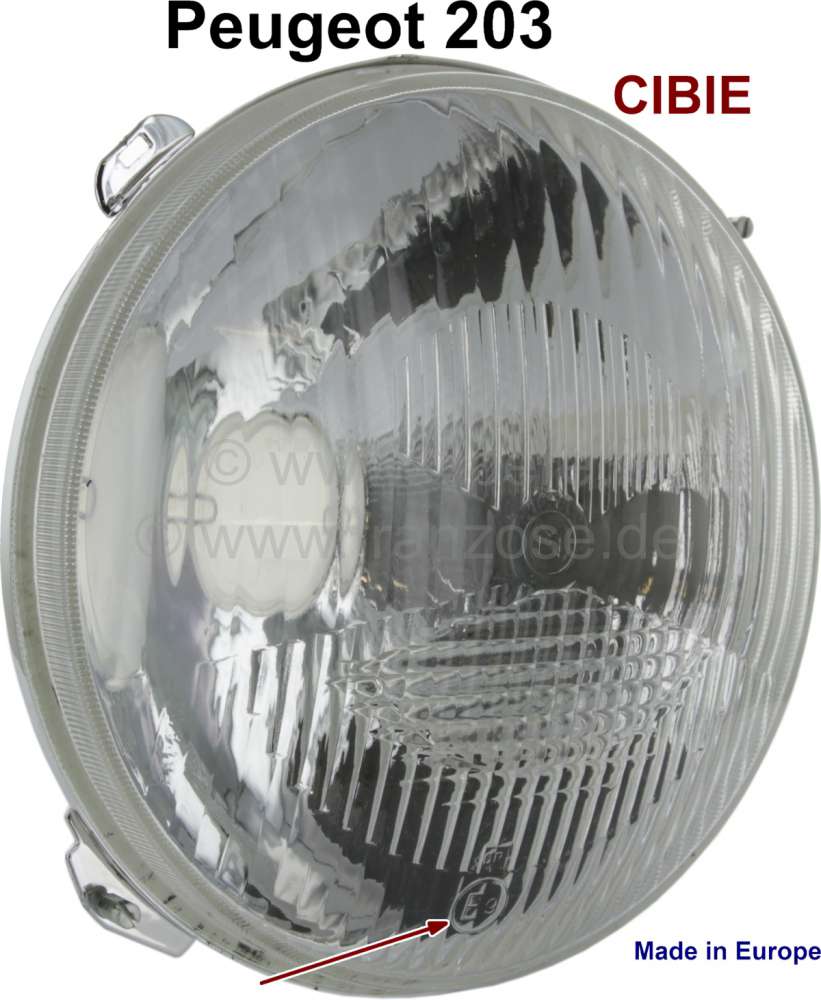 Sonstige-Citroen - P 203, headlamp, version Cibie. For Peugeot 203.