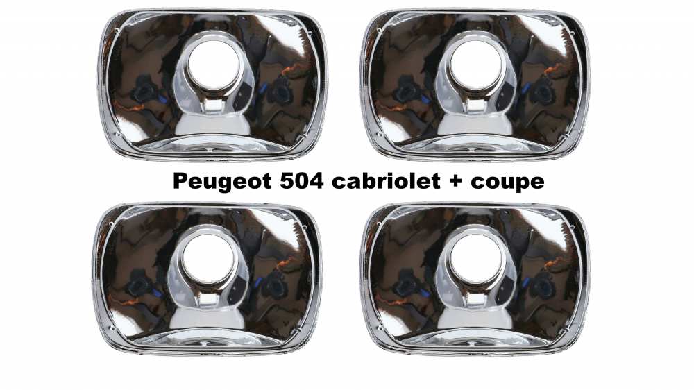 Peugeot - P 504 Cabrio, reflector set (4 pieces) without headlight glass (only the chrome-plated ref