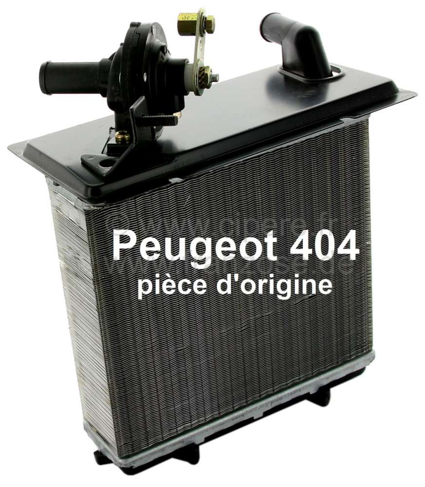 Peugeot - P 404, heater radiator with heater valve. Suitable for Peugeot 404. Dimension: 147 x 180 x