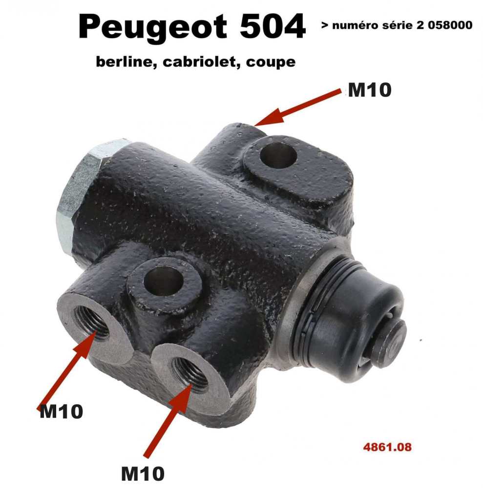 Peugeot - P 504, brake power controller, suitable for Peugeot 504, saloon, convertible + coupé (dis