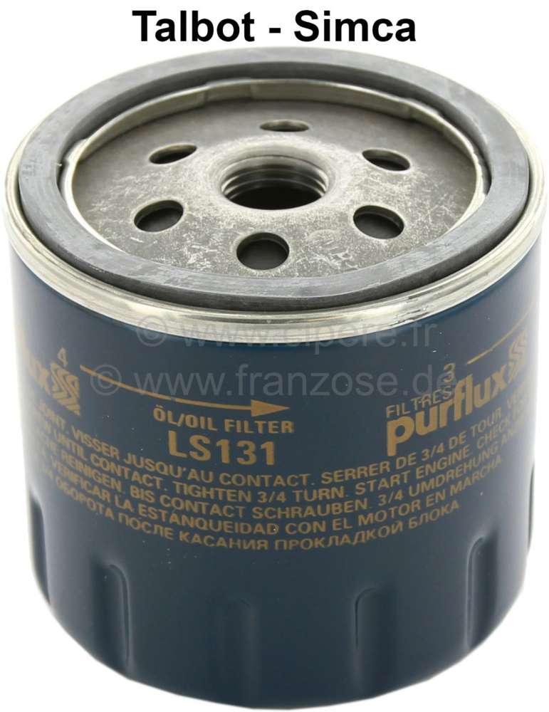 Peugeot - Oil filter Simca Talbot. Threaded connection: M16x1,5. Outside diameter: 71mm. Height: 73m