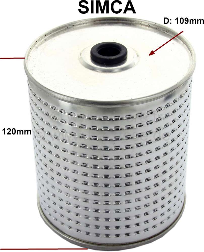 Peugeot - Simca, oil filter, suitable for Simca V8, CHAMBORD, ARIANE 8, VERSAILLES, TRIANON, REGENCE