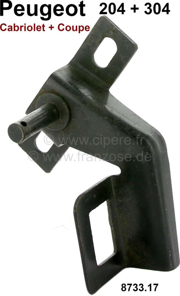 Renault - P 204/304, hinge bolt left (fixture) for the tail gate spring (opener). Suitable for Peuge
