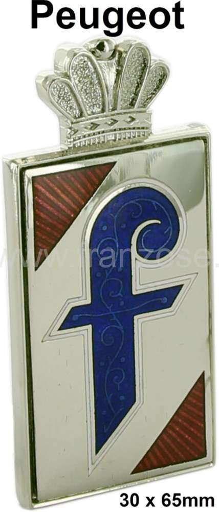Peugeot - Pininfarina emblem (made of metal, enamelled), laterally. Suitable for Peugeot 404 Cabrio 