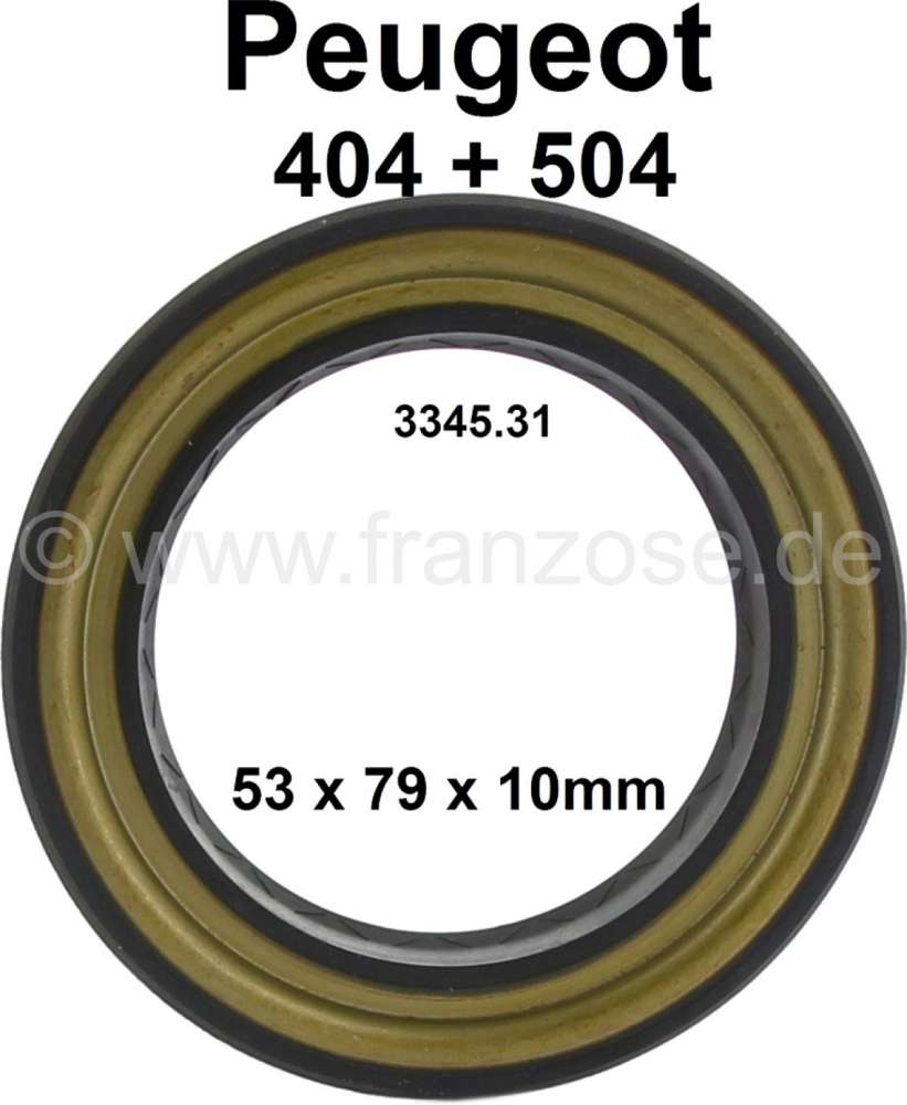 Peugeot - P 404/504/505, shaft seal (with metal inset) for the wheel hub rear (full-floating axle). 