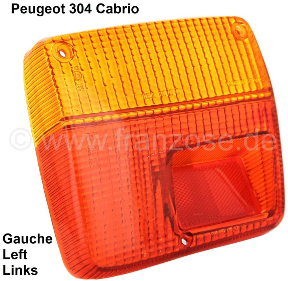 Peugeot - Rear light cap left for Peogeot 304 Cabrio, small-batch replica