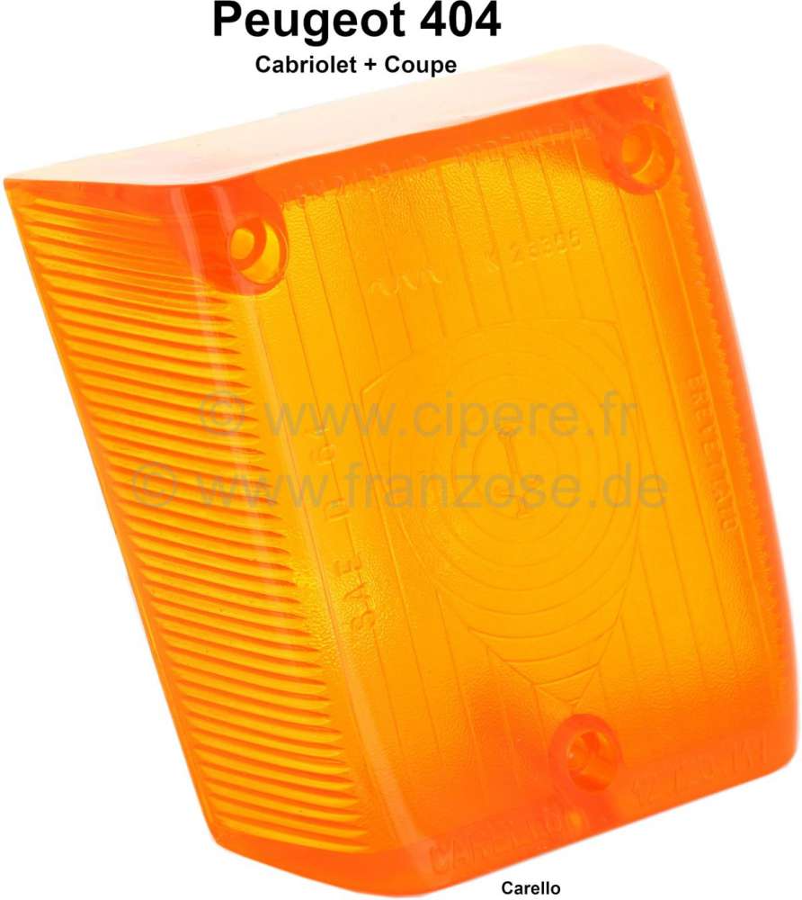Peugeot - P 404, turn signal cap rear. Suitable for Peugeot 404 Cabriolet + 404 Coupe. Version: Care