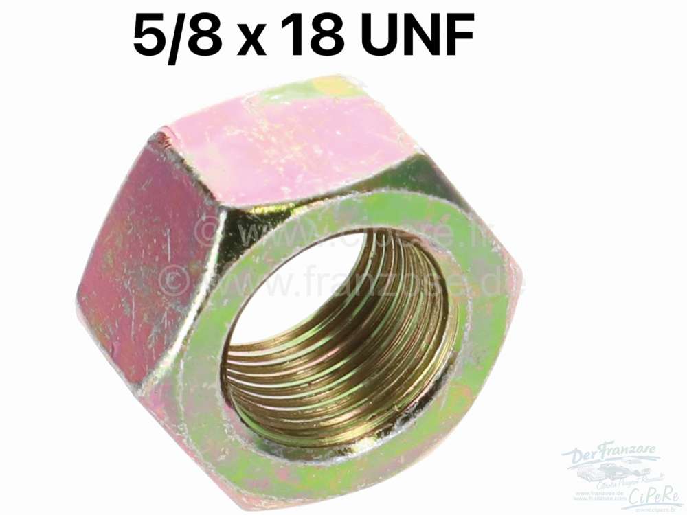 Peugeot - Nut 5/8 x 18 UNF. For the securement of brake hoses.