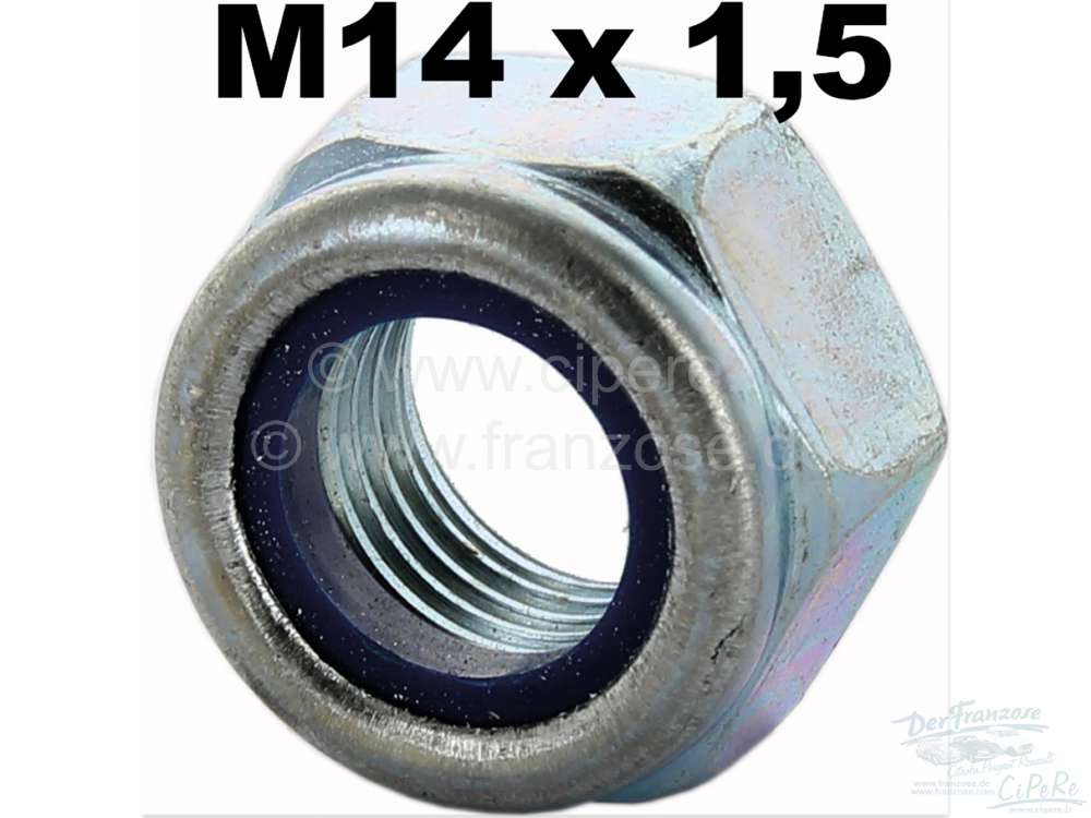 Renault - Nut selflocking M14 x 1,5. E.G. suitable for tie rods Renault R4.
