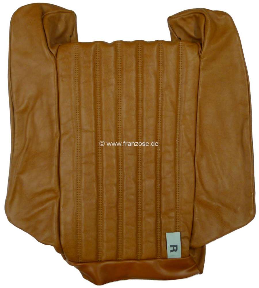 Peugeot - P 504C, leather brown, backrest cover seat in front, Peugeot 504 Cabrio + Coupé. (for lar
