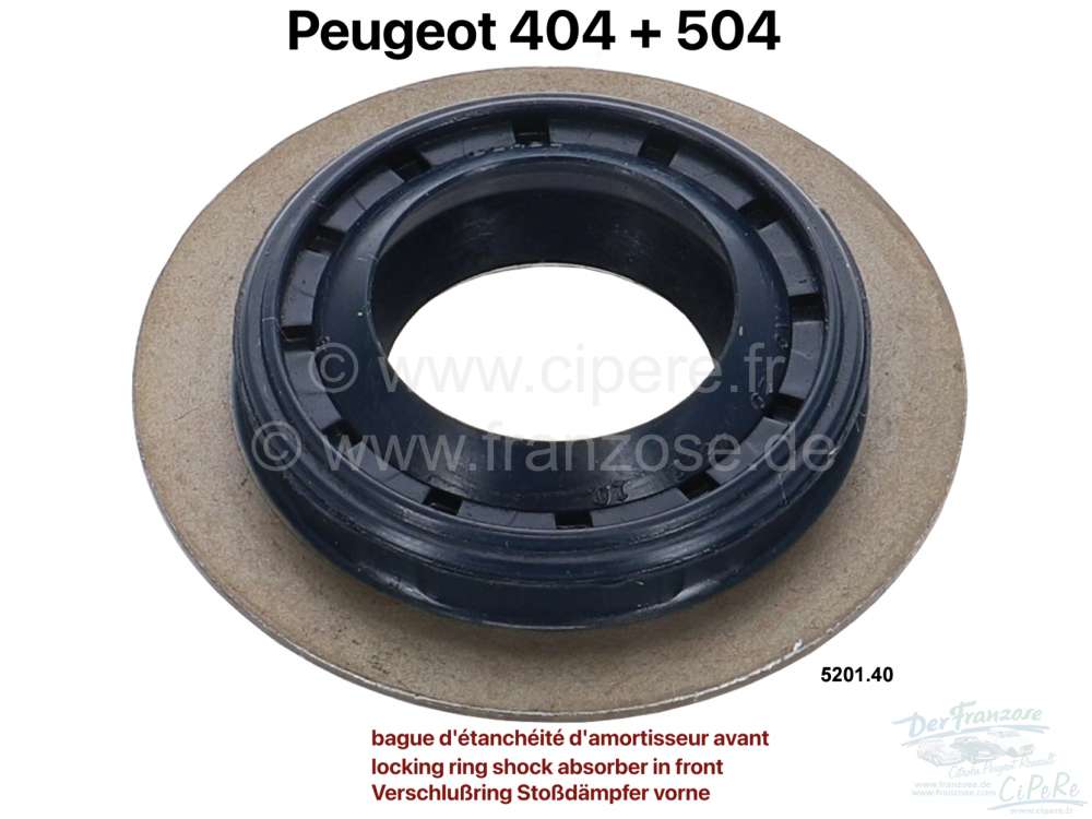 Peugeot - P 404/504, locking ring shock absorber in front (oil packing ring). Per piece. Suitable fo