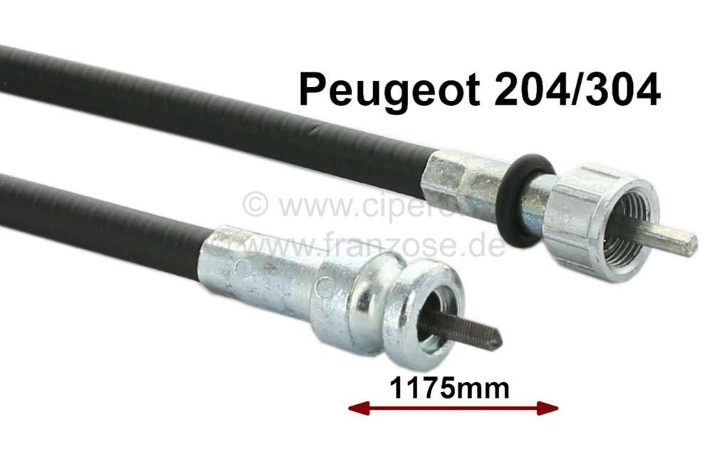 Alle - speedometer cable Peugeot 204+304, length 1175mm, >2/76