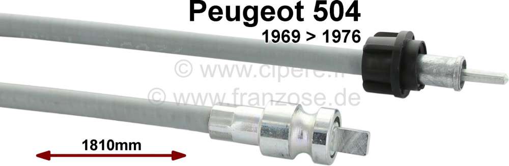 Renault - speedometer cable Peugeot 504, 69>76, length 1810mm