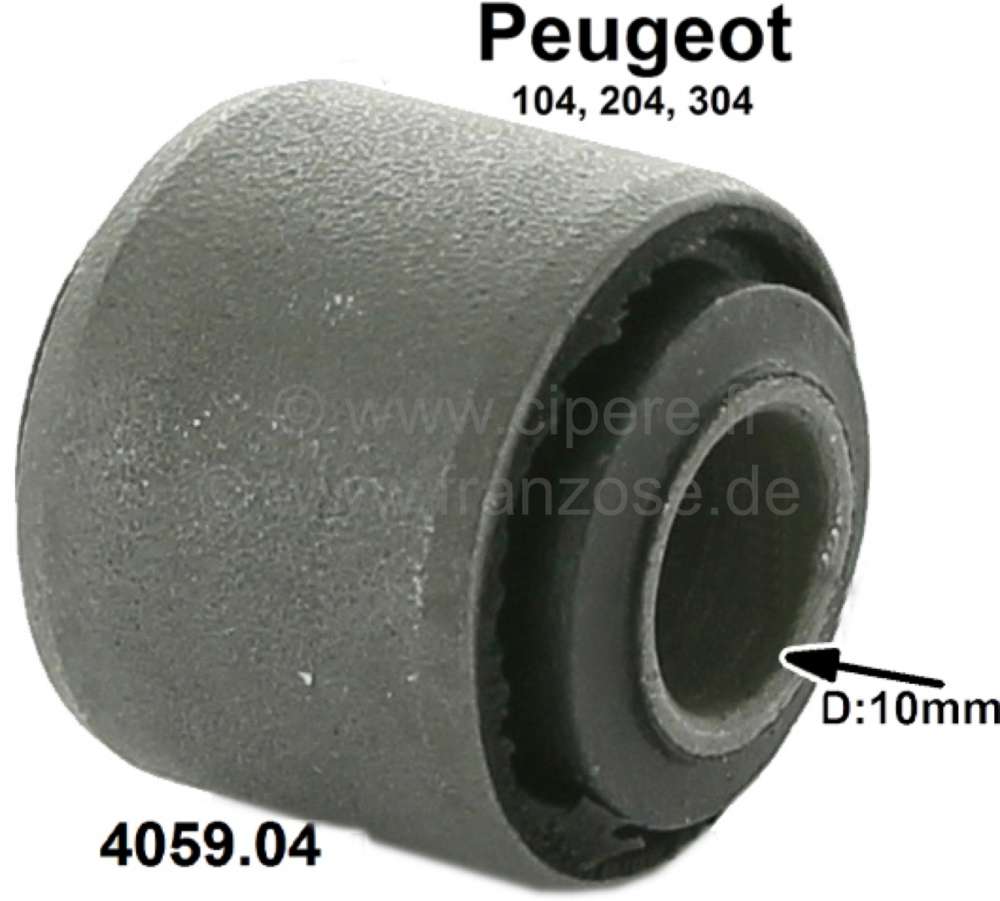 Peugeot - P 104/204/304, bonded-rubber bushing for the gear rack. Suitable for Peugeot 104, 204, 304