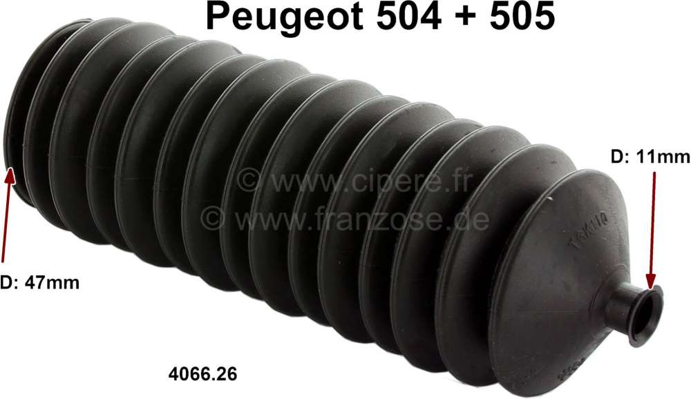 Peugeot - P 504/505, steering gear bellow (mechanical steering). Suitable for Peugeot 504, starting 